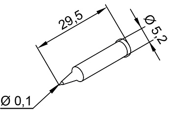 Жало паяльное 102PDLF01 для i-Tool Ersa Жало паяльное 102PDLF01 для i-Tool Ersa