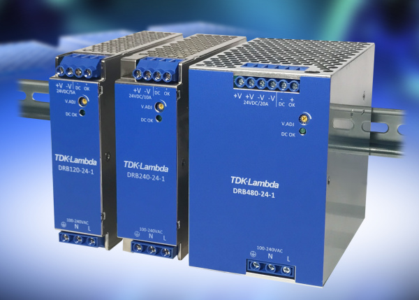 DRB15-24-1 AC/DC Блок питания на DIN-рейку, 24В/15.12 Вт, TDK-Lambda